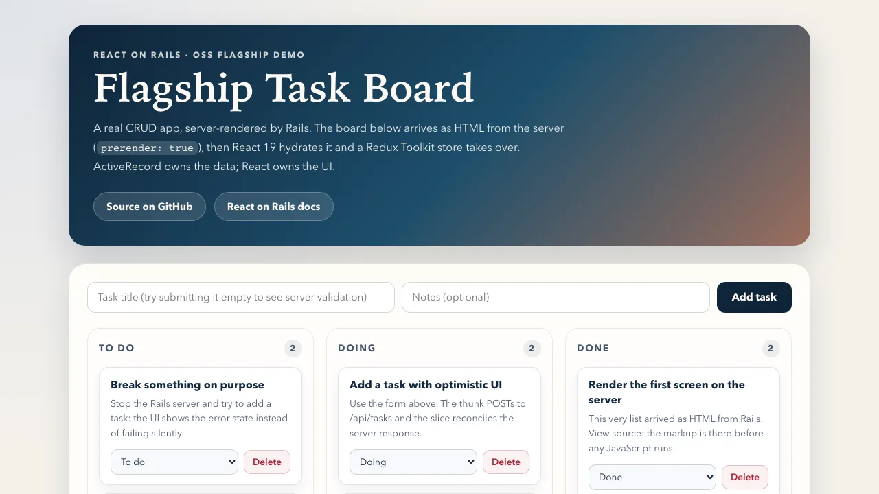 OSS flagship demo demo screenshot